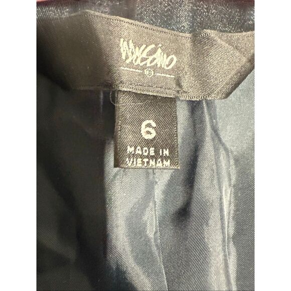 Mossimo Women's Denim Effect 1 Button Cotton Blend Blazer Sz 6 Graphite Blue - Picture 3 of 9